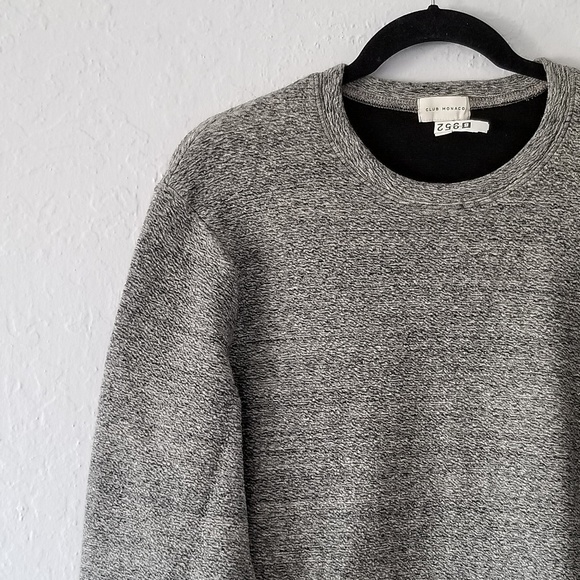 Club Monaco Gray Tech-Crepe Sweatshirt Medium EUC - Picture 2 of 5